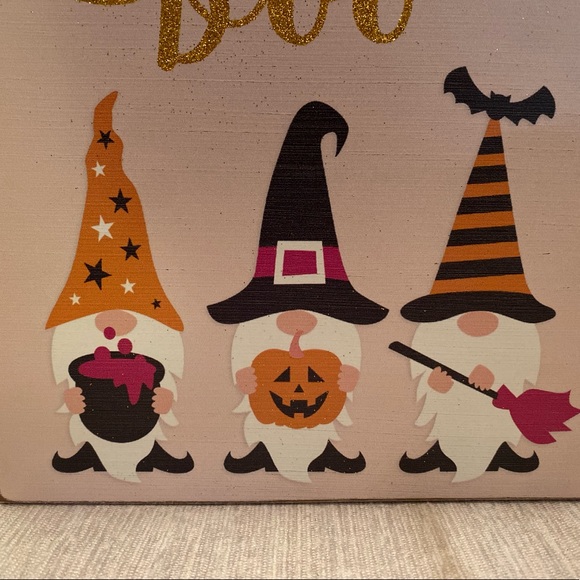 Halloween Gnome Sign, Halloween Witch Gnome Wood Sign, Halloween Gnome Decor - Picture 5 of 16